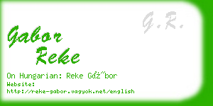 gabor reke business card